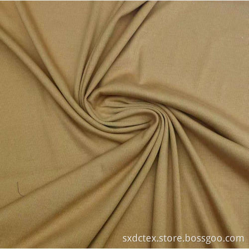 Cotton Polyester Dyed Plain Jersey Knit Rib Fabrics